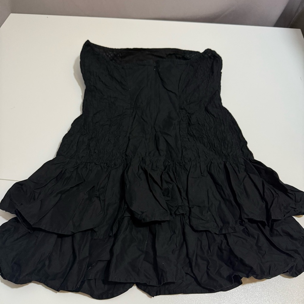 French Connection Black Strapless Ruffled Dress - Picture 3 of 5